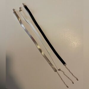 Set of 3 chokers - faux leather
